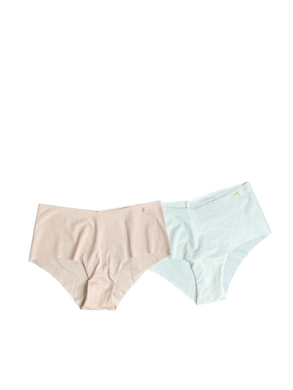 NWOT Victoria's Secret Seamless Cheeky Panties Light Pink/White Size M